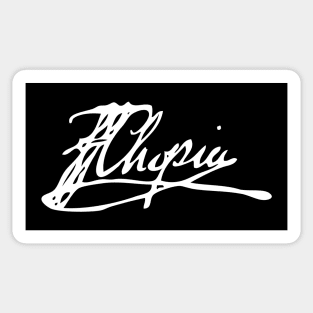 Signature of Frederic Chopin, Romantic Era Composer Sticker